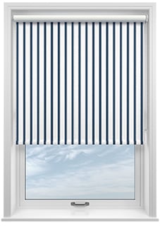 Salcombe Stripe (Blackout), Navy - Twist&Fit Roller Blind